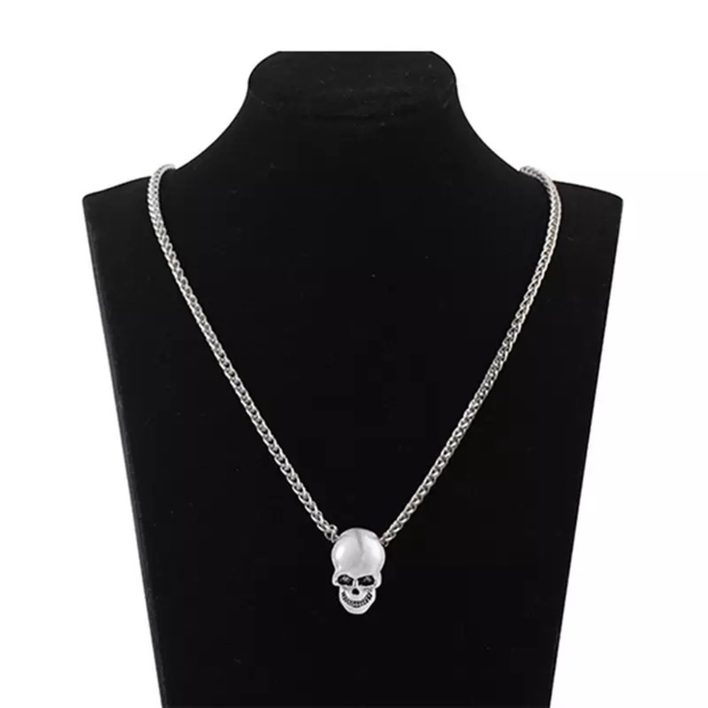 Stainless Steel Skull Pendant Chain Necklace